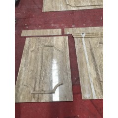 Beige marble square shape hollow column